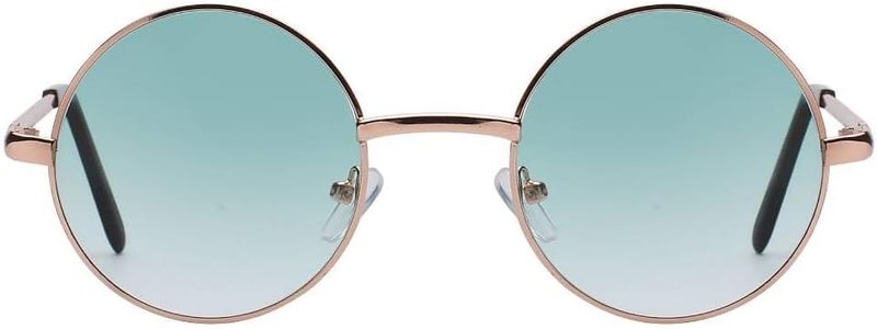 OWL Round Sunglasses Metal Frame Hippie Sunglasses UV400 Polycarbonate Circle Lens John Lennon Sunglasses for Men Women - Image 1